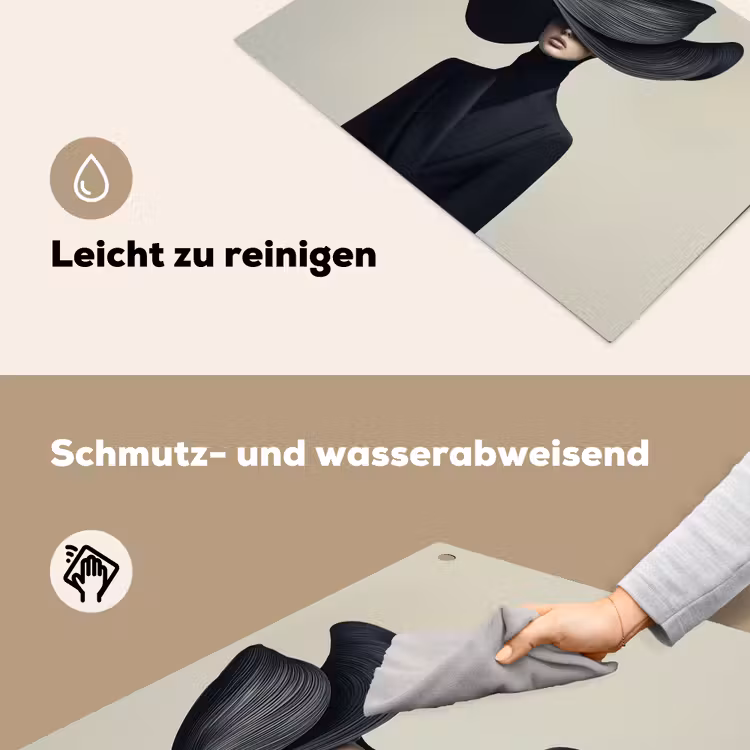 Zwart - Vrouw - Hoed Inductie beschemer met haakjes klein -ky-schoon-de