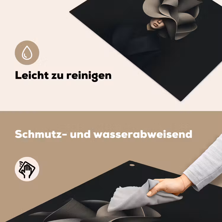 Zwarte - Hoed - Vrouw Inductie beschemer met haakjes klein -ky-schoon-de