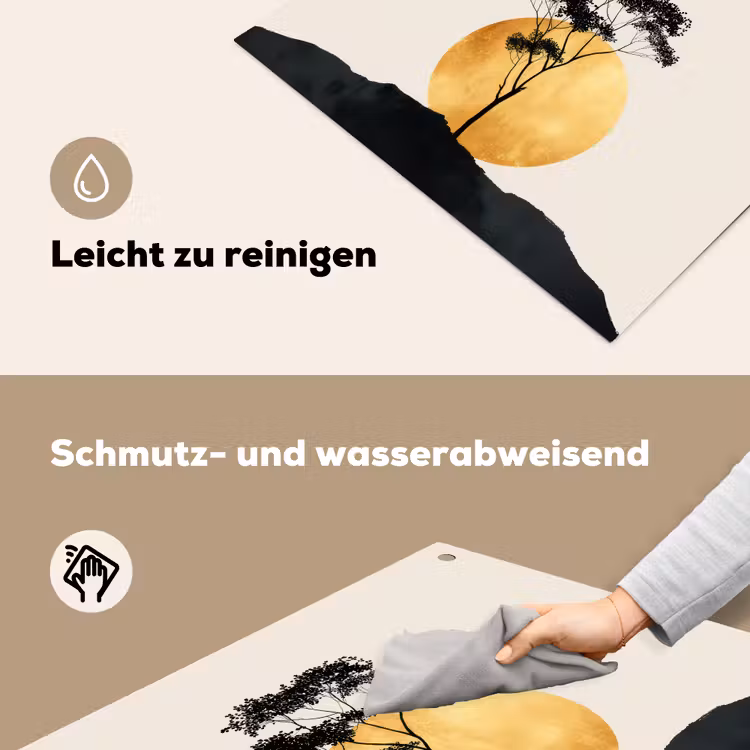 Zwarte boom - Gouden cirkel - Heuvel Inductie beschemer met haakjes middel -ky-schoon-de