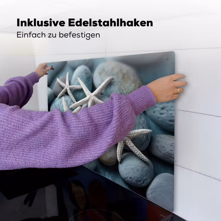 Zeesterren - Stenen - Wit Inductie beschemer met haakjes middel -ky-ophangen-de
