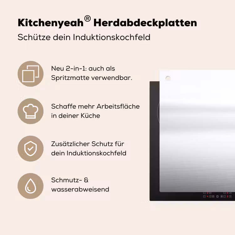 Zeilboot - Zwart - Water - Silhouet Inductie beschemer met haakjes klein -ky-usp-de