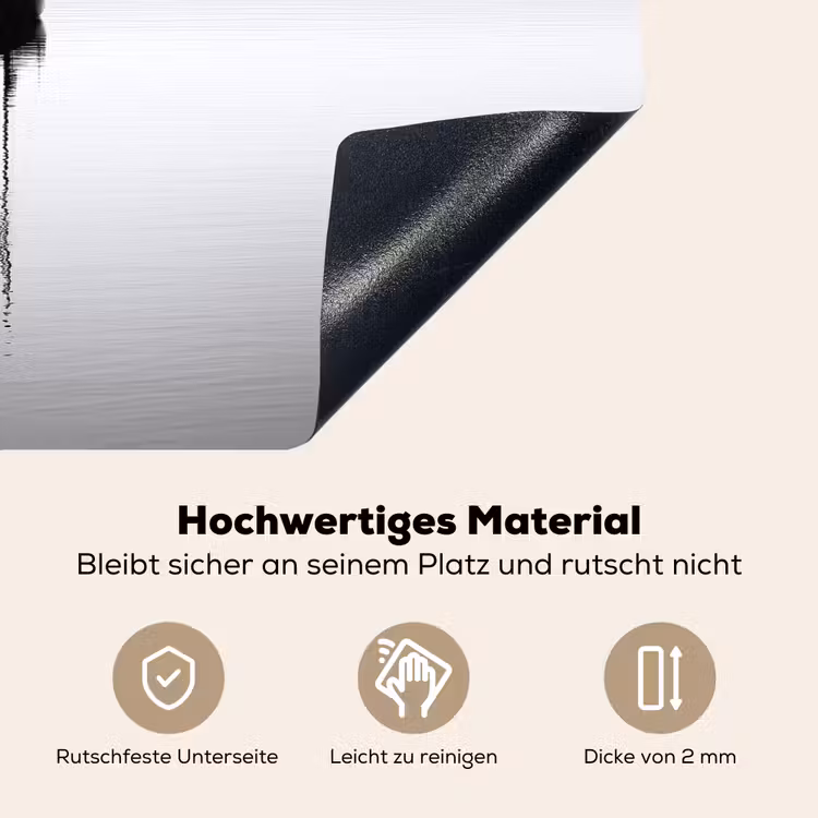 Zeilboot - Zwart - Water - Silhouet Inductie beschemer met haakjes klein -ky-onderkant-de