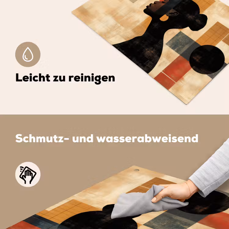 Zijaanzicht - Vrouw - Vormen Inductie beschemer met haakjes klein -ky-schoon-de