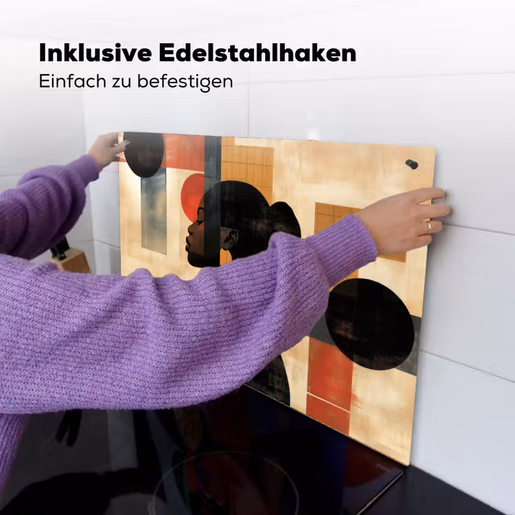 Zijaanzicht - Vrouw - Vormen Inductie beschemer met haakjes klein -ky-ophangen-de