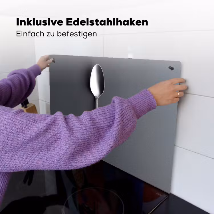 Zilver - Metaal - Lepel Inductie beschemer met haakjes klein -ky-ophangen-de