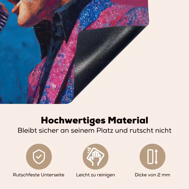 Zingende man - Glitterjas - Microfoon Inductie beschemer met haakjes middel -ky-onderkant-de