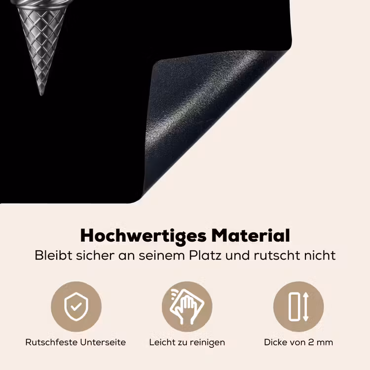 Softijs - Realistisch - Futuristisch Inductie beschemer met haakjes middel -ky-onderkant-de