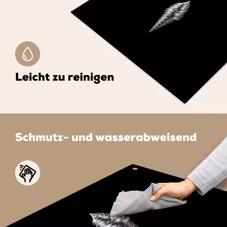 Softijs - Realistisch - Futuristisch Inductie beschemer met haakjes middel -ky-schoon-de
