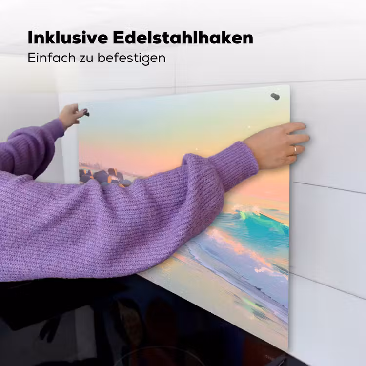 Zomerlicht - Strand - Fonkelende accenten Inductie beschemer met haakjes middel -ky-ophangen-de