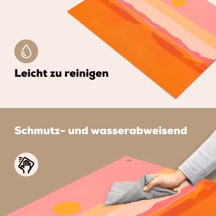Zon - Abstract - Landschap - Oranje Inductie beschemer met haakjes klein -ky-schoon-de