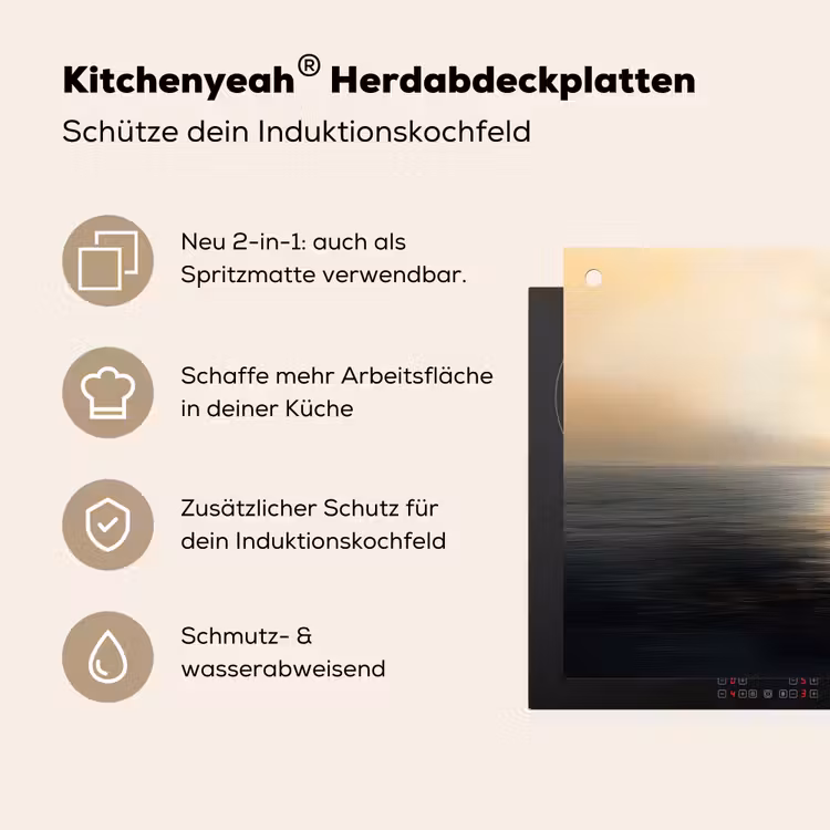 Zon - Horizon - Zee Inductie beschemer met haakjes klein -ky-usp-de