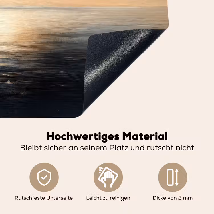 Zon - Horizon - Zee Inductie beschemer met haakjes klein -ky-onderkant-de