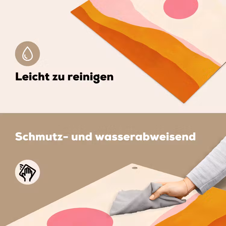 Zon - Heuvels - Abstract - Roze Inductie beschemer met haakjes klein -ky-schoon-de