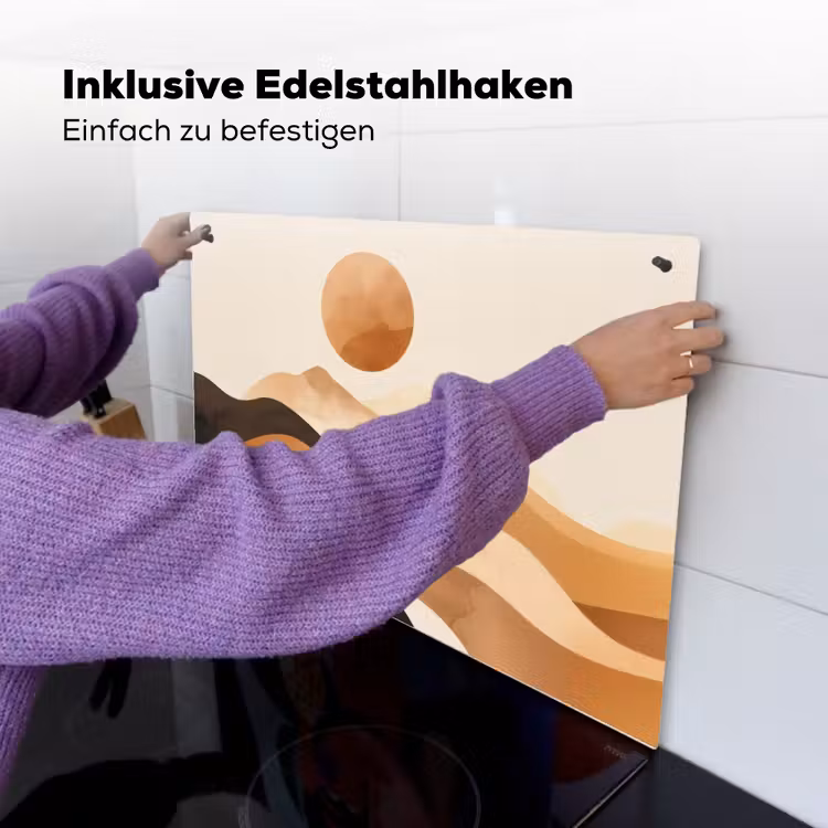 Zon - Heuvels - Boom - Abstract Inductie beschemer met haakjes klein -ky-ophangen-de