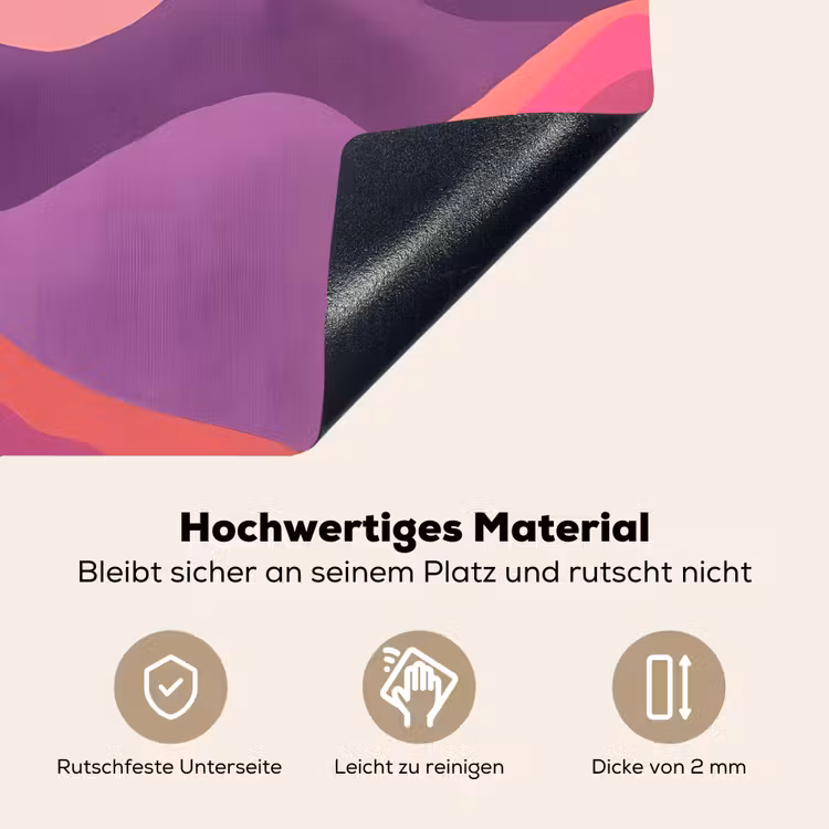 Zon - Heuvels - Paars - Abstract Inductie beschemer met haakjes klein -ky-onderkant-de