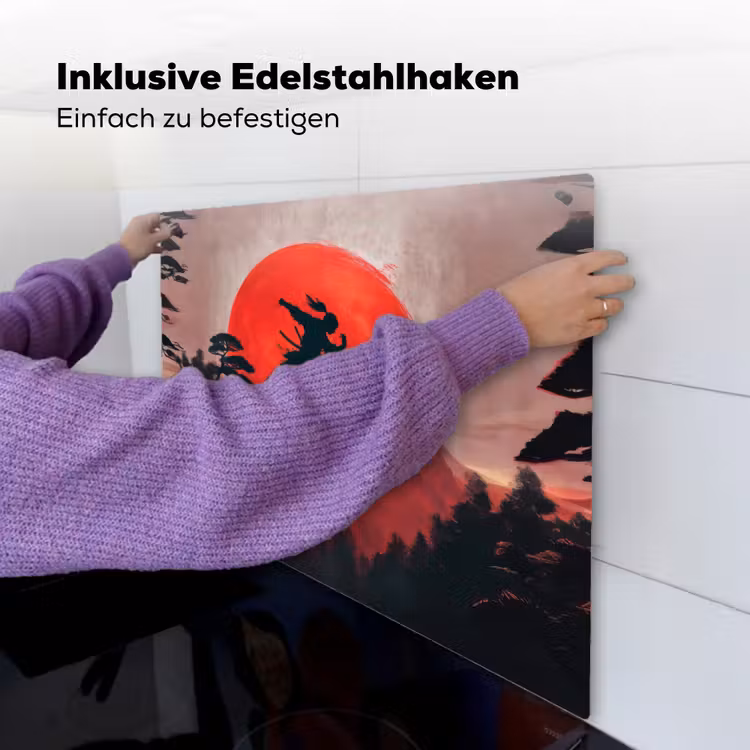 Zon - Krijger - Bomen - Bergen Inductie beschemer met haakjes middel -ky-ophangen-de