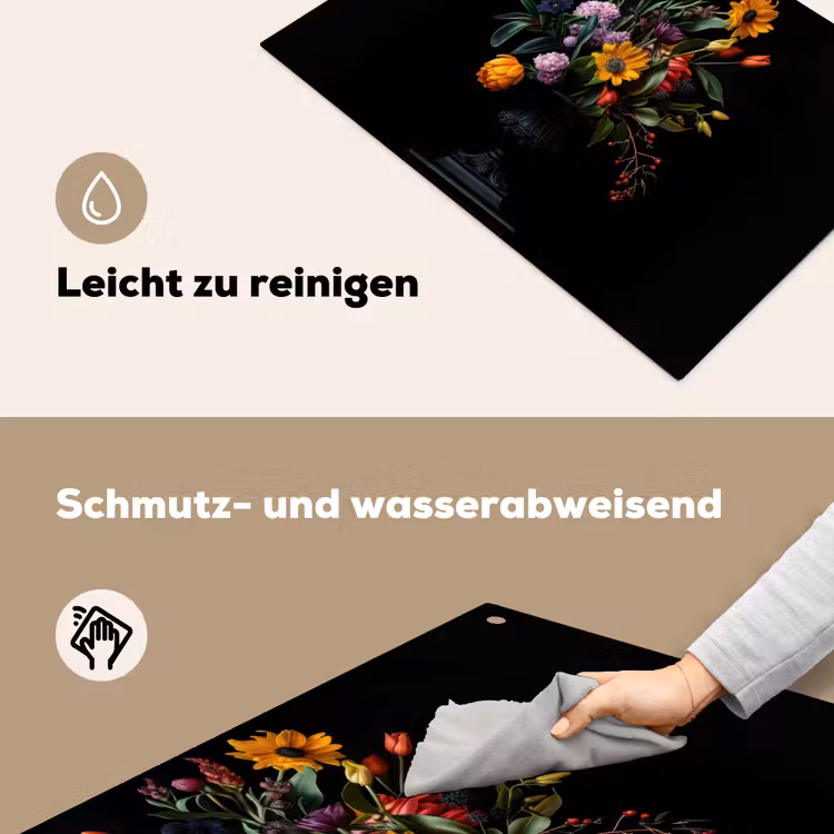 Zonnebloemen - Boeket - Kleurrijk Inductie beschemer met haakjes klein -ky-schoon-de