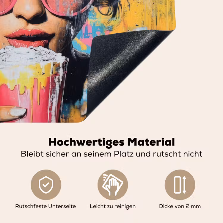 Zonnebril - Vrouw - Kleurrijk - Verfspetters Inductie beschemer met haakjes middel -ky-onderkant-de