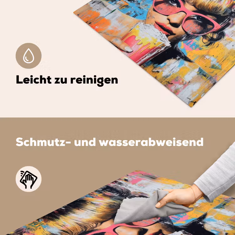 Zonnebril - Vrouw - Kleurrijk - Verfspetters Inductie beschemer met haakjes middel -ky-schoon-de