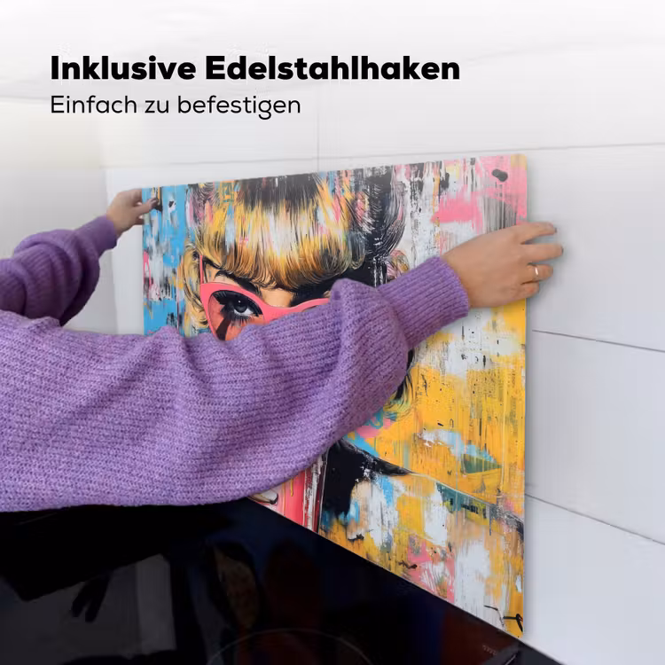 Zonnebril - Vrouw - Kleurrijk - Verfspetters Inductie beschemer met haakjes middel -ky-ophangen-de