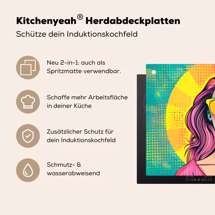 Zonnebril - Vrouw - Zonnig - Geel Inductie beschemer met haakjes klein -ky-usp-de