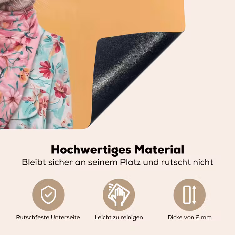 Zonnebril - Kat - Sjaal - Bloemen Inductie beschemer met haakjes klein -ky-onderkant-de