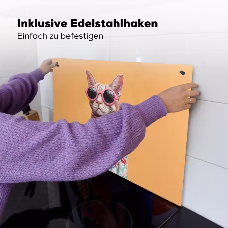 Zonnebril - Kat - Sjaal - Bloemen Inductie beschemer met haakjes klein -ky-ophangen-de