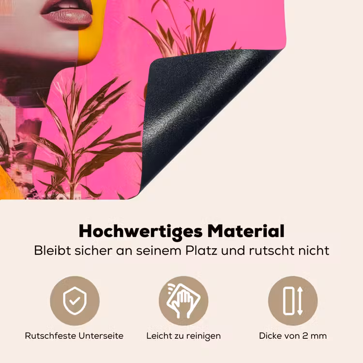 Zonnebril - Oranje - Vrouw - Planten Inductie beschemer met haakjes klein -ky-onderkant-de