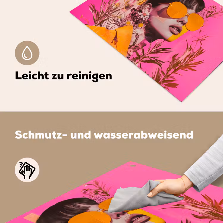 Zonnebril - Oranje - Vrouw - Planten Inductie beschemer met haakjes klein -ky-schoon-de