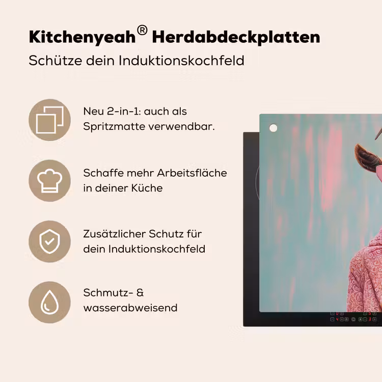 Zonnebril - Roze - Geit - Horen Inductie beschemer met haakjes klein -ky-usp-de