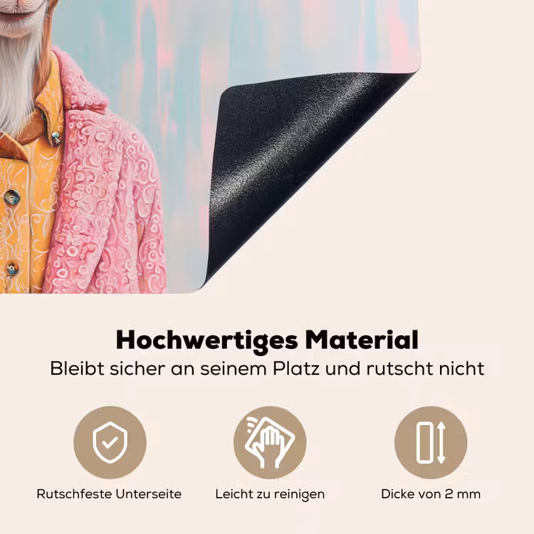 Zonnebril - Roze - Geit - Horen Inductie beschemer met haakjes klein -ky-onderkant-de