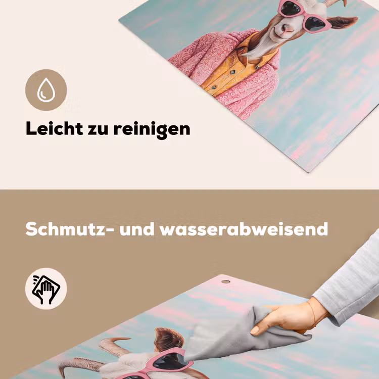 Zonnebril - Roze - Geit - Horen Inductie beschemer met haakjes klein -ky-schoon-de