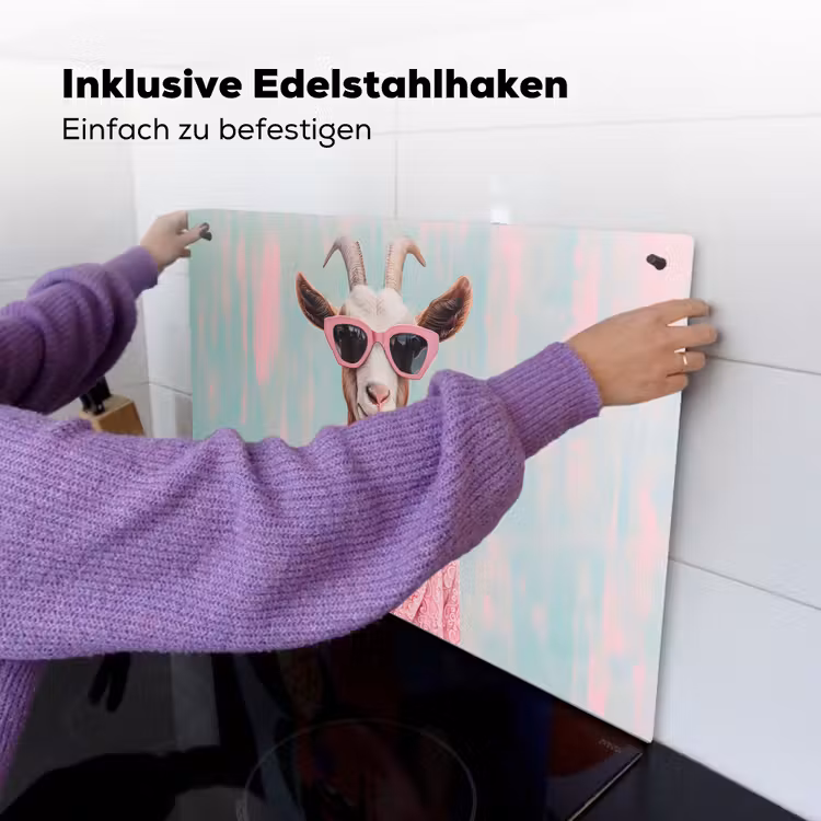 Zonnebril - Roze - Geit - Horen Inductie beschemer met haakjes klein -ky-ophangen-de