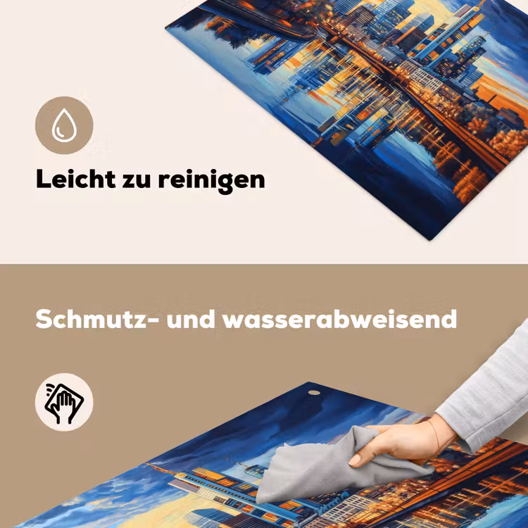 Zonsondergang Frankfurt - Stad - Skyline - Water Inductie beschemer met haakjes klein -ky-schoon-de