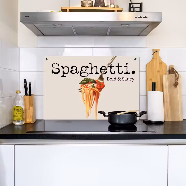 Spaghetti - tomatensaus - Parmezaanse kaas Inductie beschemer met haakjes klein -sfeer2