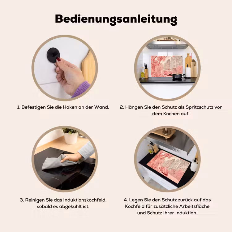 City - Car - Pink Inductie beschemer met haakjes klein -ky-gebruik-de