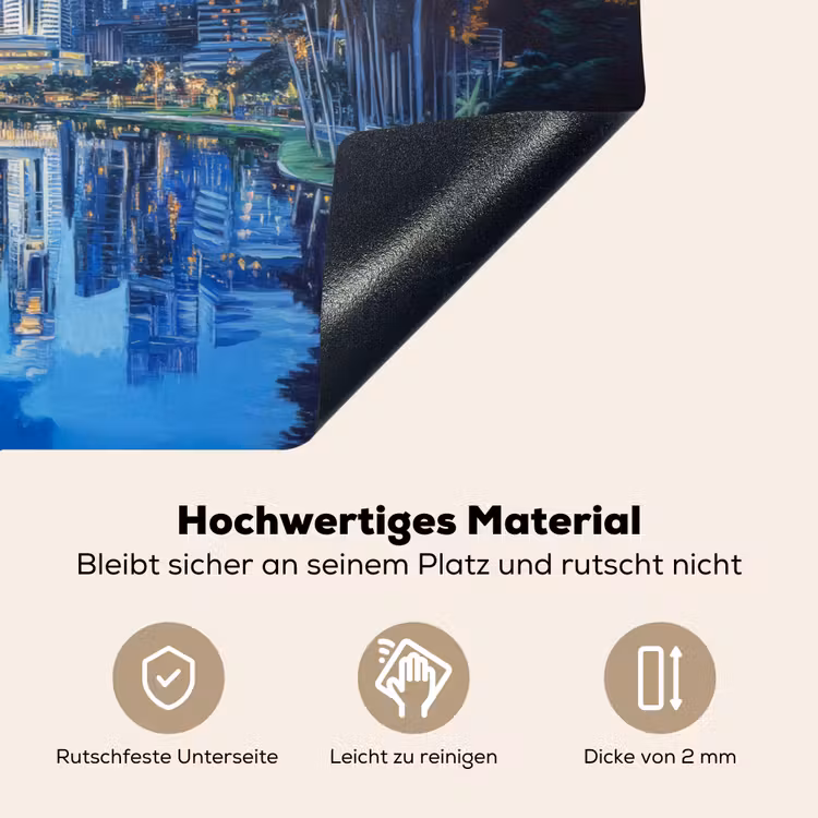 Stad Kuala Lumpur - Skyline - Wolkenkrabbers - Water Inductie beschemer met haakjes klein -ky-onderkant-de