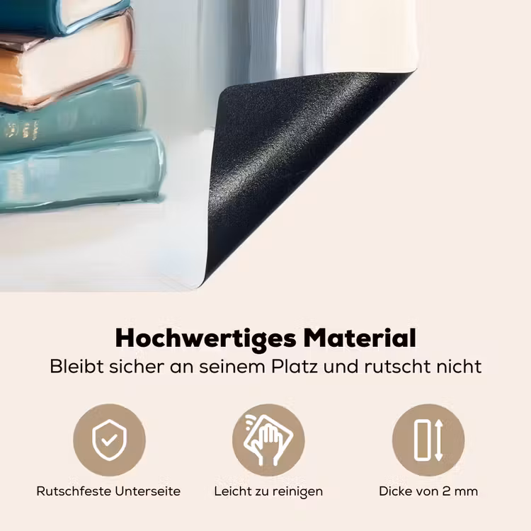Stapel - Boeken - Groen - Daglicht Inductie beschemer met haakjes klein -ky-onderkant-de