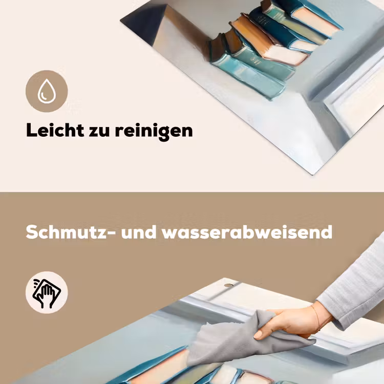 Stapel - Boeken - Groen - Daglicht Inductie beschemer met haakjes klein -ky-schoon-de