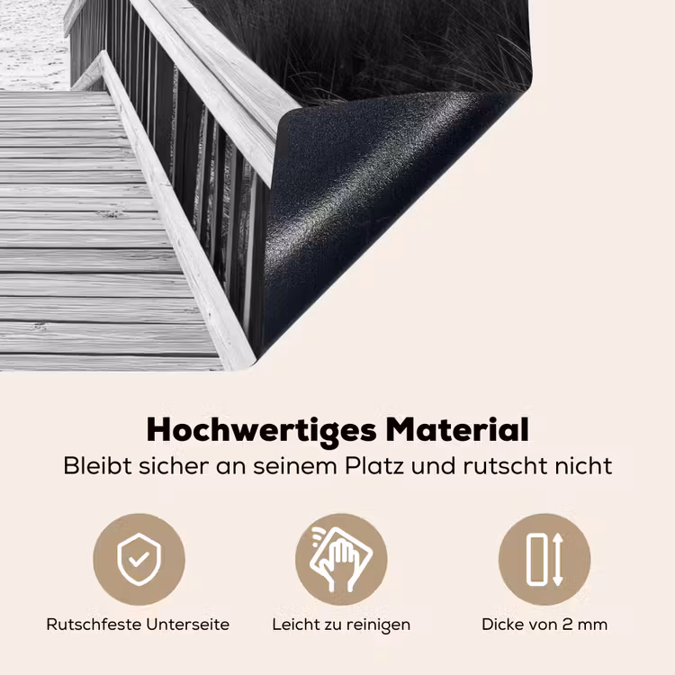Loopbrug - Hout - Strand - Zee Inductie beschemer met haakjes klein -ky-onderkant-de