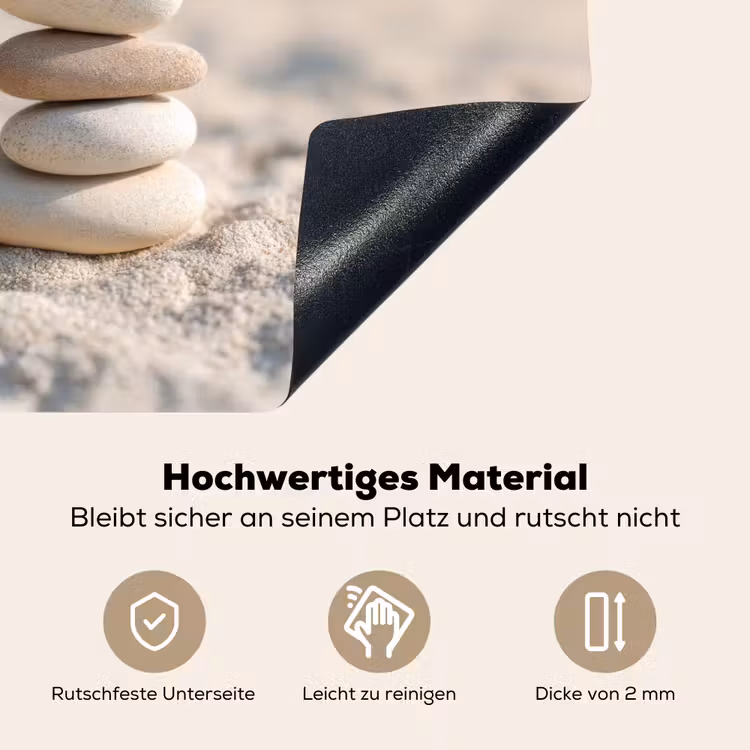 Stenen - Stapel - Zand - Zee Inductie beschemer met haakjes middel -ky-onderkant-de