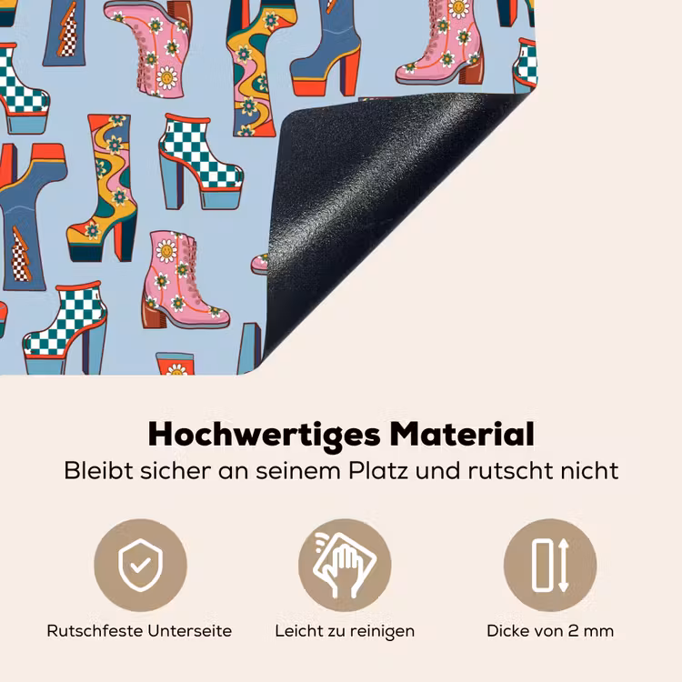 Laarzen - Patroon - Disco Inductie beschemer met haakjes klein 777 -ky-onderkant-de
