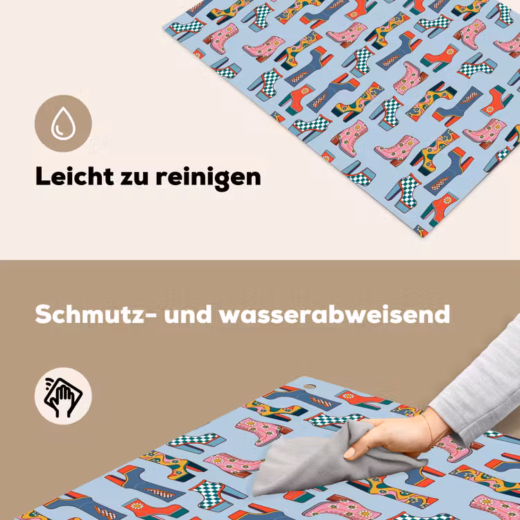 Laarzen - Patroon - Disco Inductie beschemer met haakjes klein 777 -ky-schoon-de