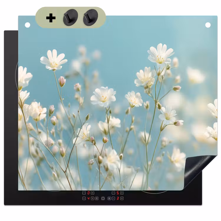 Stengels - Bloemen - Lucht - Wit Inductie beschemer met haakjes middel -3d