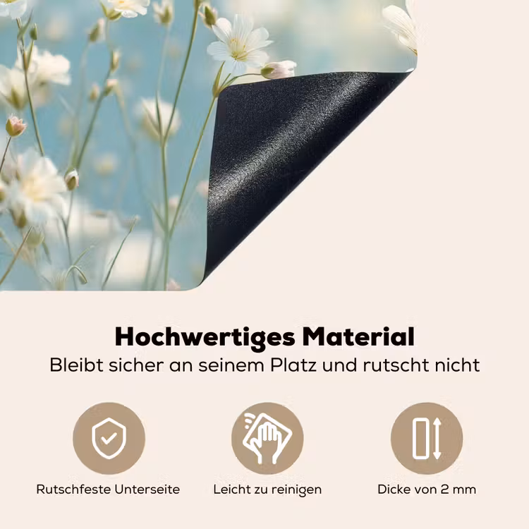 Stengels - Bloemen - Lucht - Wit Inductie beschemer met haakjes middel -ky-onderkant-de