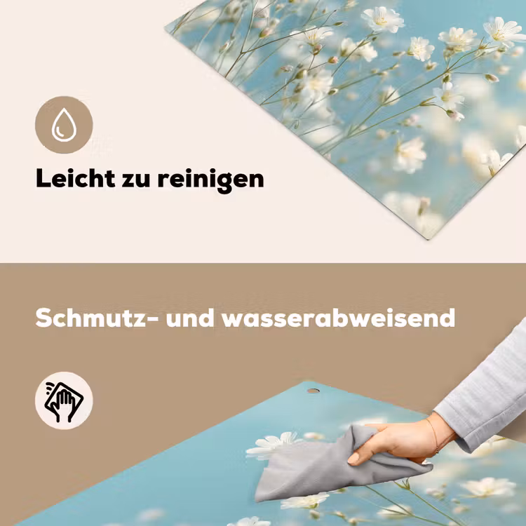 Stengels - Bloemen - Lucht - Wit Inductie beschemer met haakjes middel -ky-schoon-de