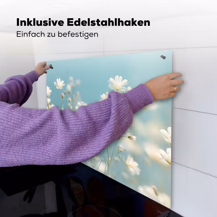 Stengels - Bloemen - Lucht - Wit Inductie beschemer met haakjes middel -ky-ophangen-de