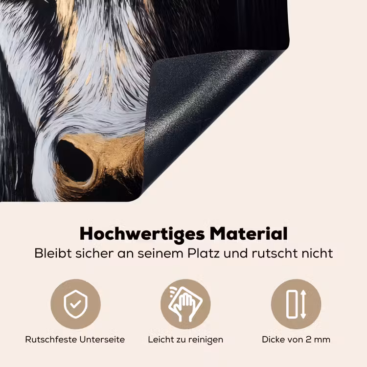 Stier - Hoorns - Snuit - Goud Inductie beschemer met haakjes klein -ky-onderkant-de