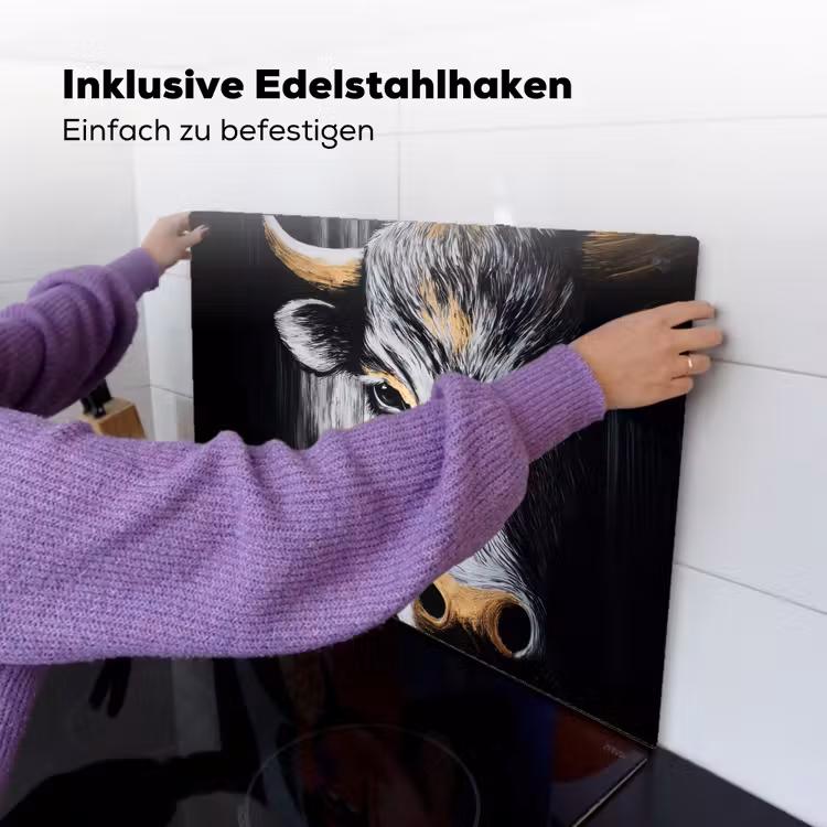 Stier - Hoorns - Snuit - Goud Inductie beschemer met haakjes klein -ky-ophangen-de
