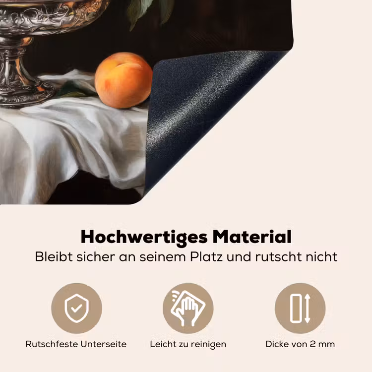 Stilleven - Perziken - Vintage Inductie beschemer met haakjes klein -ky-onderkant-de